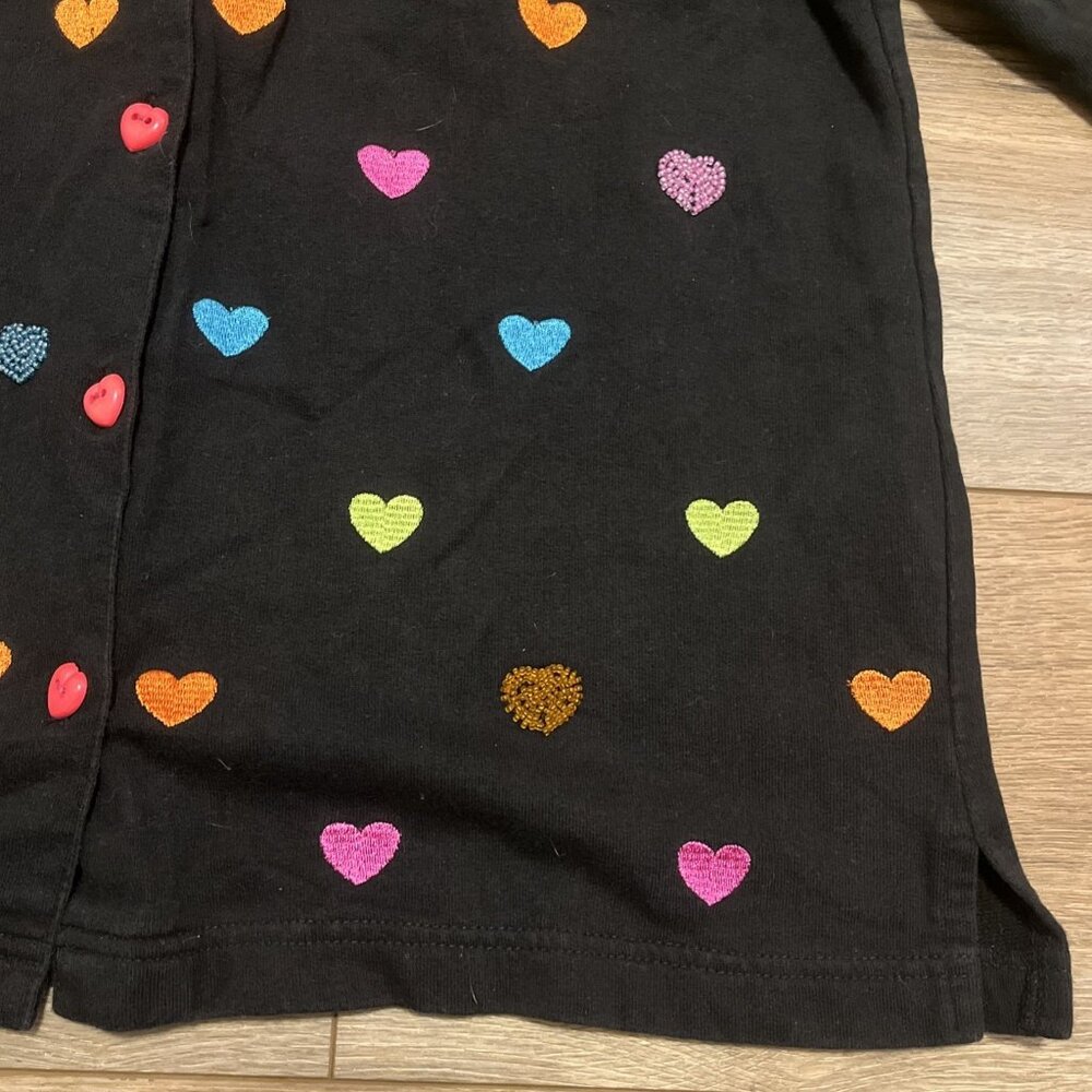 Quacker Factory Multicolor Hearts Button Up Shirt… - image 6